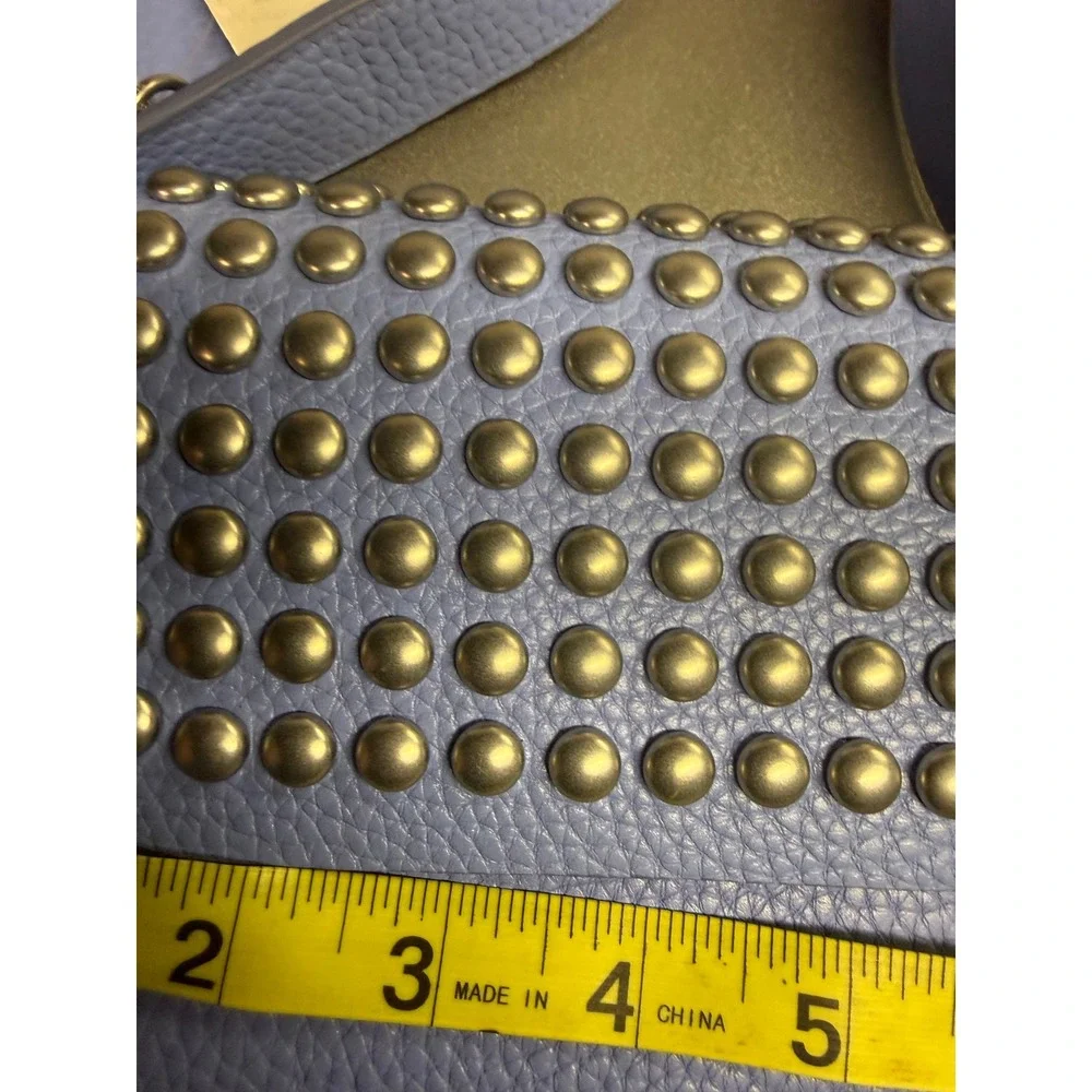 Coach Whiplash Dakotah 14 Periwinkle Blue Studded Leather Crossbody Bag 35763